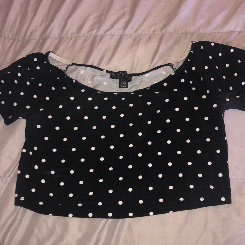 Forever 21 polka dot crop top